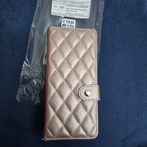 Samsung Galaxy Z Fold 5 Phone Wallet Case - Rose Gold